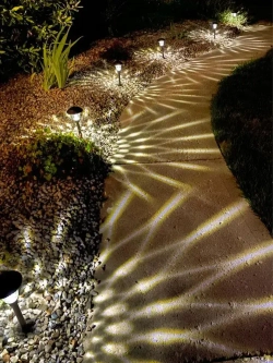 Светильник на солнечной батарее уличный, фонарики садовые на солнечных батареях / 2 светильника в комплекте