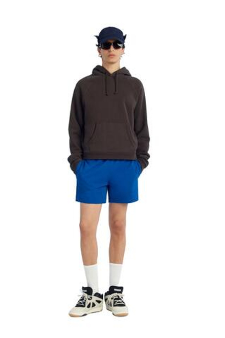 ZARA X BENITO ANTONIO ХЛОПКОВЫЕ ШОРТЫ С ЭЛАСТИЧНЫМ ПОЯСОМ, СИНИЙ
