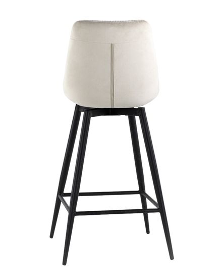 Стул барный Флекс с поворотным механизмом велюр бежевый