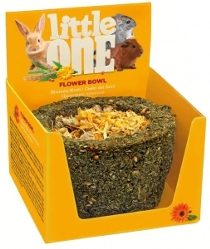 Лакомство-игрушка Little One Лукошко цветочное для всех видов грызунов, 120 г