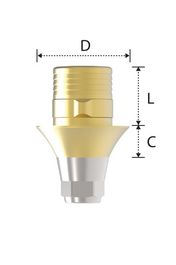Абатмент Hybrid S Ti-Base короткий