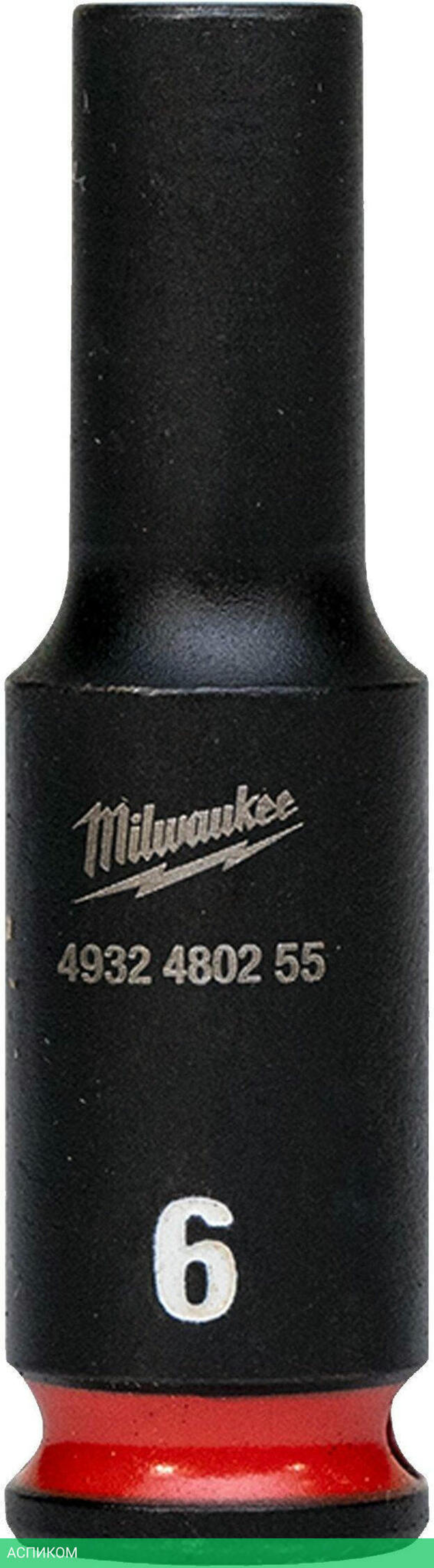 Головка ударная Milwaukee Shockwave 1/4" 6мм (4932480255)