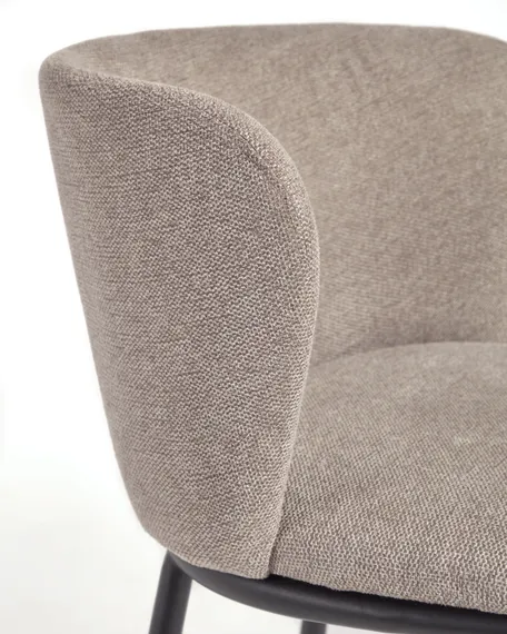 Полубарный стул Ciselia 65 см, светло-коричневый шенилл