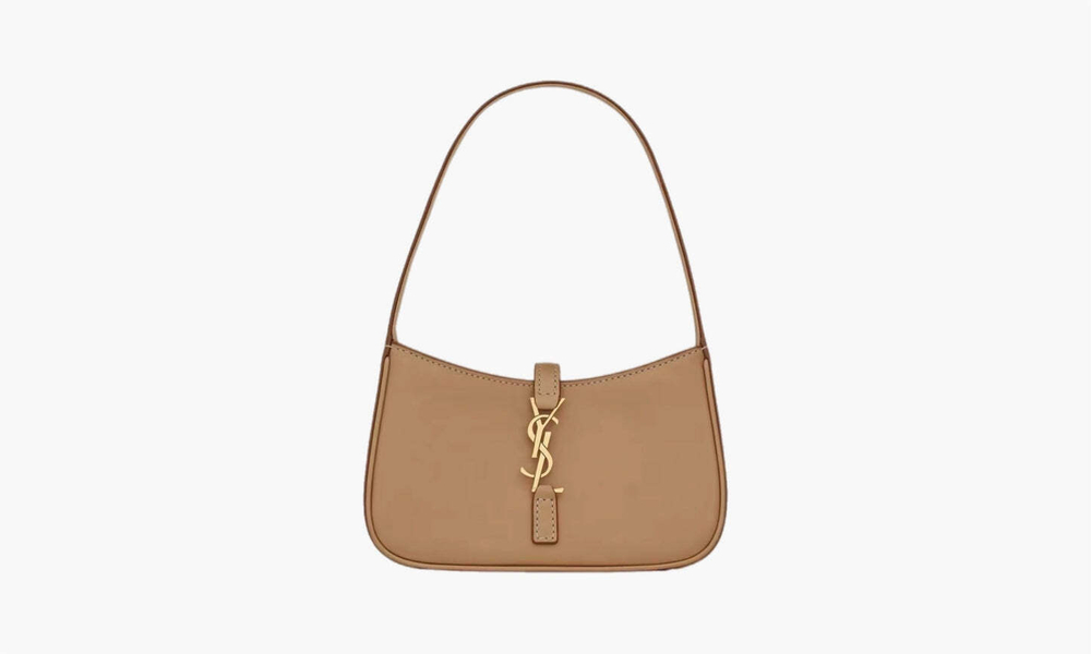 Сумка Saint Laurent Le 5 À 7 Mini Smooth Leather Hobo Bag "Brown"