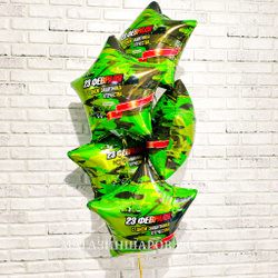 Шар Звезда "23 Февраля С Днем защитника" 45 см