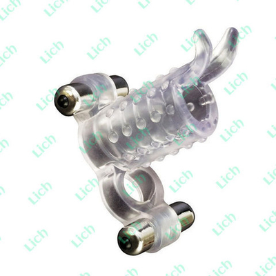 Насадка-эрекционное кольцо с 2мя мини-вибраторами.