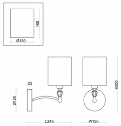 Бра Freya FR1007WL-01BS