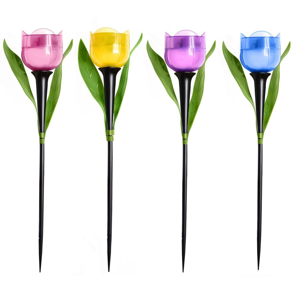 USL-C-651-PT305 TULIP SET 24 Садовый светильник на солнечной батарее Тюльпан. в составе набора из 24 шт. Белый свет. 1xLR аккумулятор в-к. IP44. TM Uniel.