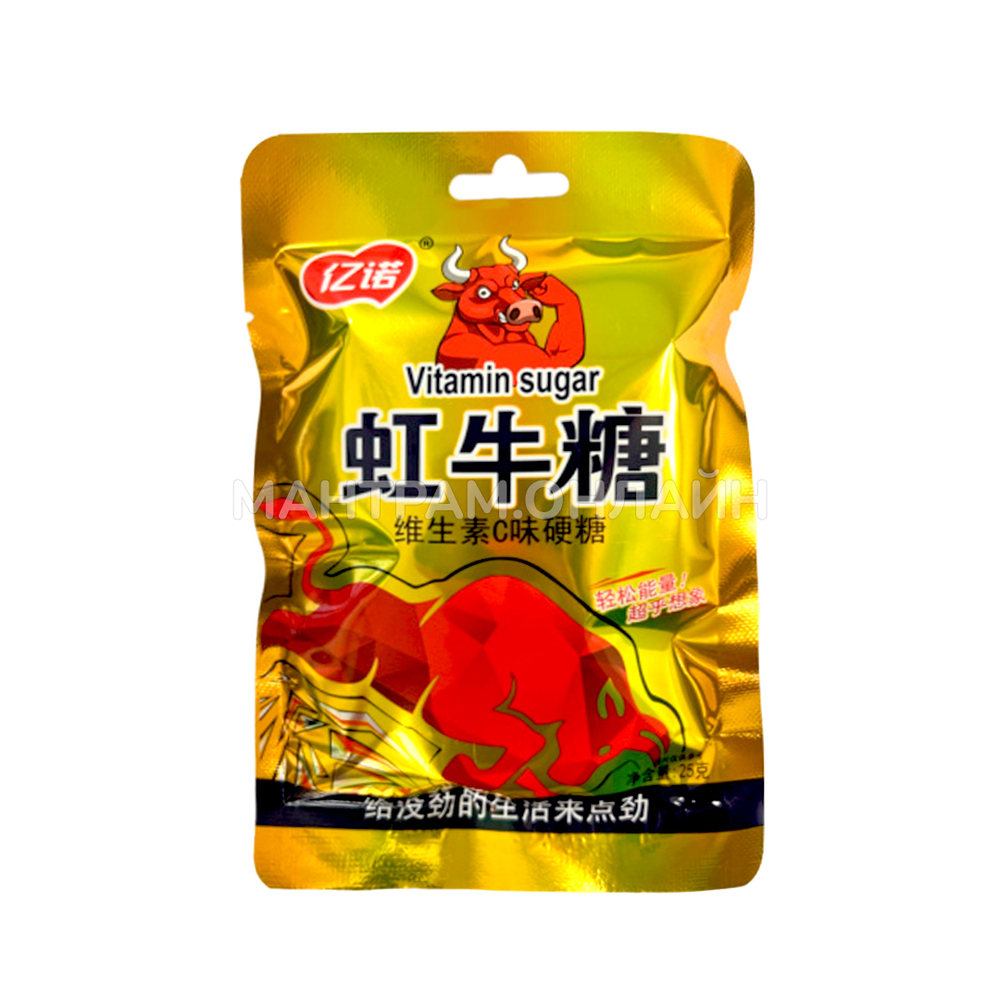 Карамель леденцовая Vitamin sugar со вкусом энергетика 25 г