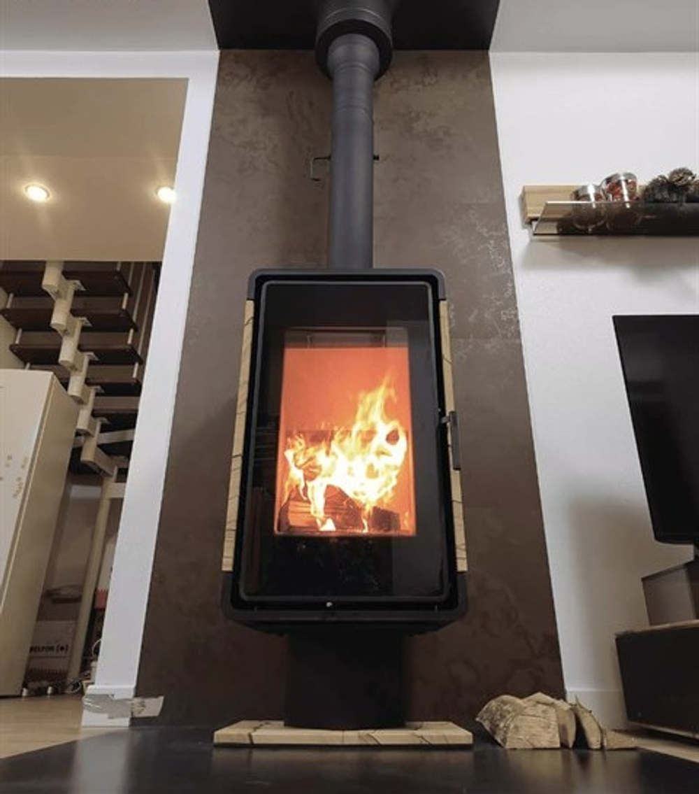 Печь-Камин АСТОВ КУБ (ПК 4581) (КАМ. НА НИЗКОЙ НОГЕ)