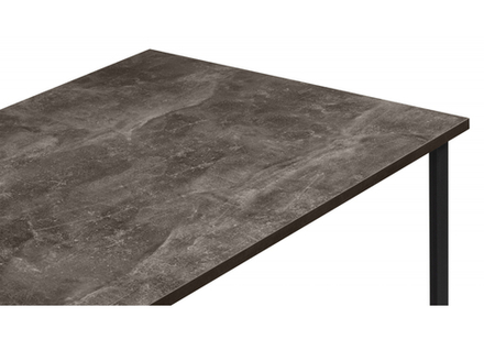 Стол деревянный Woodville Лиман 117 х 77 бетон темный, черный матовый, ножки черные