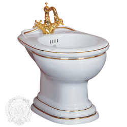 Биде напольное Migliore Milady Milady ML.MLD-25.732.D1, декор золото