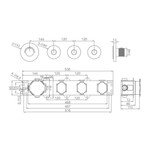 Смеситель для душа термостат Raglo R20.263.09, графит