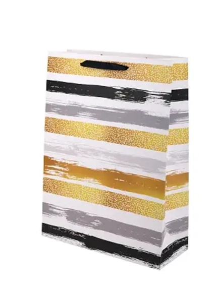 Пакет бумажный "Полосы" 40х30х12см