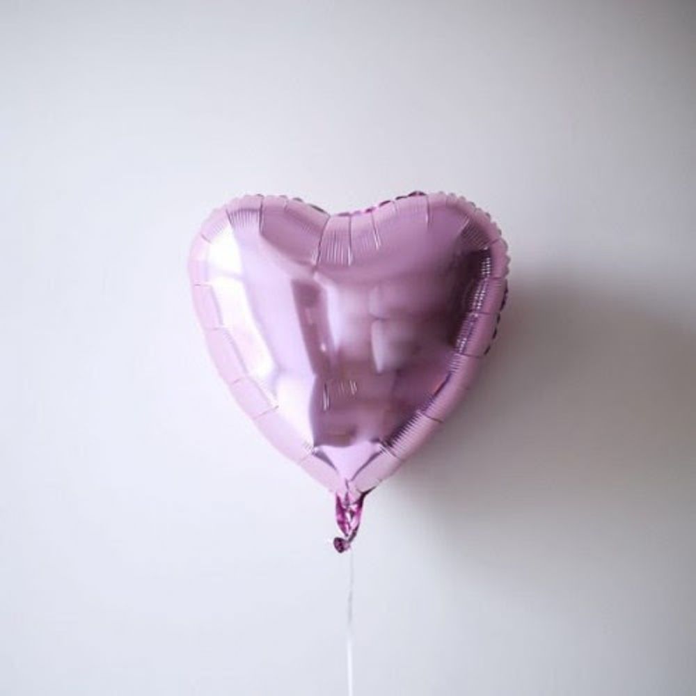 AN Шар сердце 18"/46 см, Пастель Лаванда (БГ-15)  Изображение3