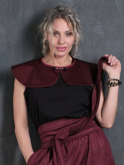 Воротник /баска на талию /бордо