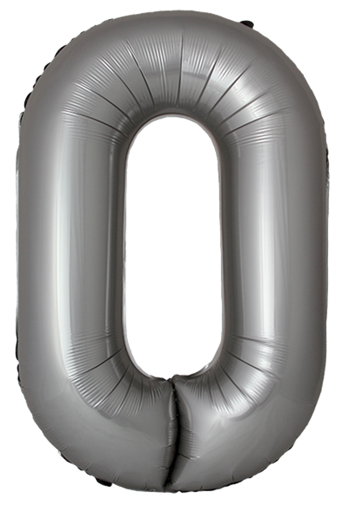 FM (40&#39;&#39;/102 см) Цифра, 0 Slim, Лунное Серебро, Матовый, 1 шт. в уп.