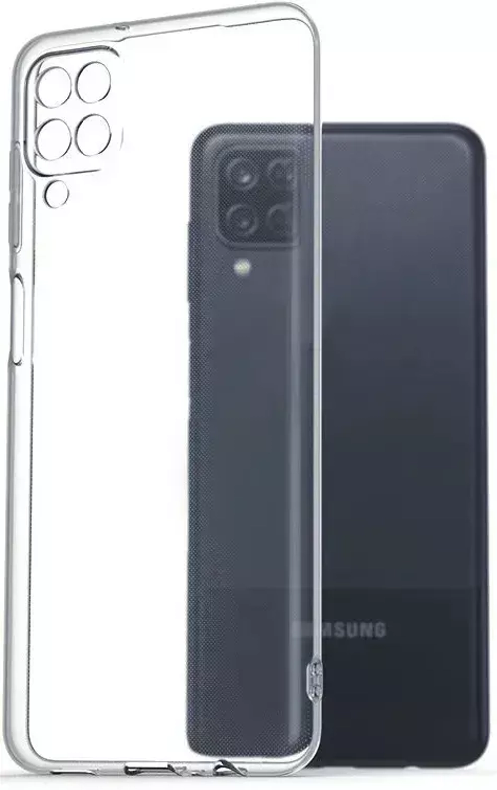 Накладка Samsung A12/M12 силикон прозрачный Card Case Poket