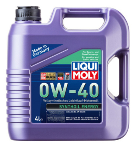Моторное масло LIQUI MOLY Synthoil Enerqy 0w40 4л