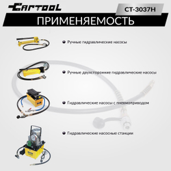Шланг гидравлический 1,5м, 700Бар, 3/8*М24 Car-Tool CT-3037H