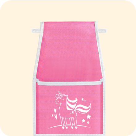 Кармашки в садик 85х20 см, Единорог (розовый)