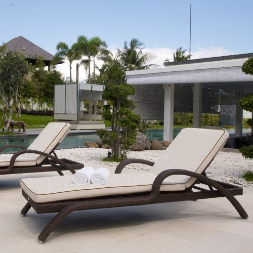 Шезлонг из искусственного ротанга Империал цвет Шоколад