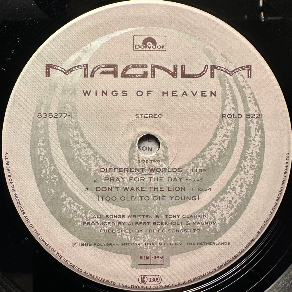 Magnum - Wings Of Heaven (Голландия 1988г.)
