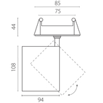 A5446RS Светильник ALTA BASE встраиваемый LED 35W 3176LM 24G БЕЛЫЙ 4000K со встр. чашей (215446 + 215006 + 215000-35)