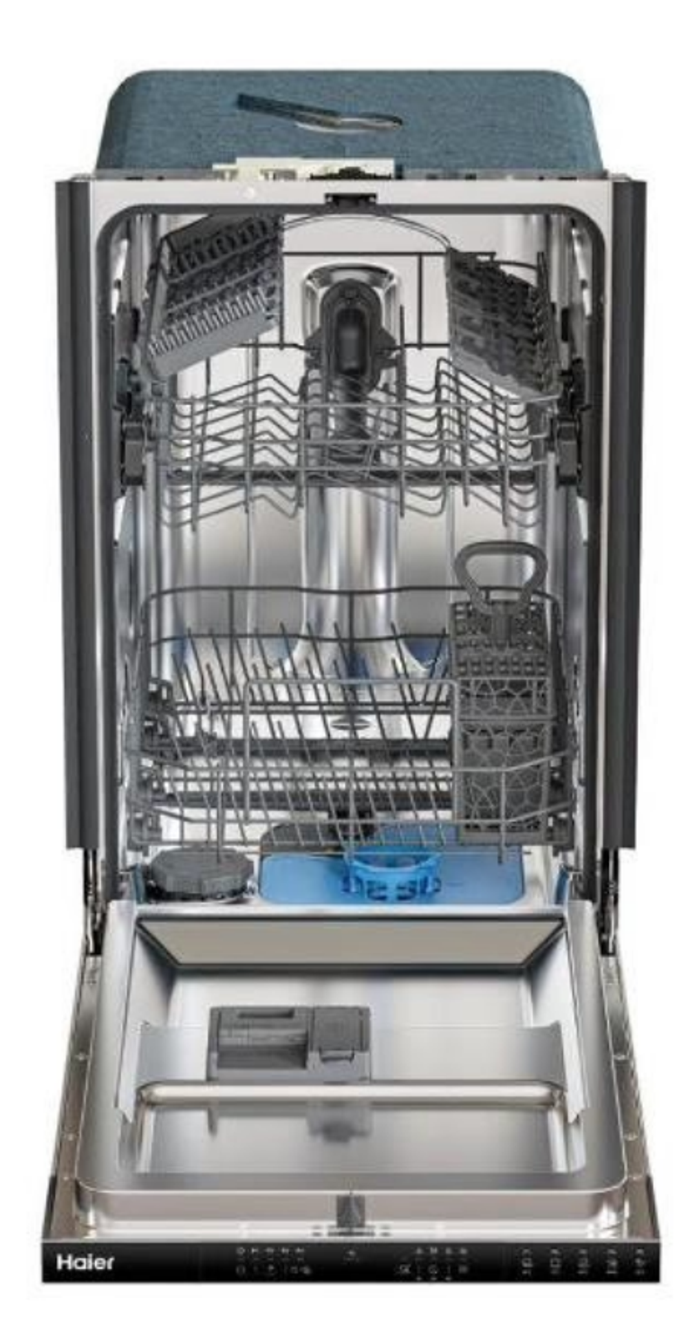 Встраиваемая посудомоечная машина Haier HDWE9-394RU 9 компл, 9 л, 816x448x559, конденс сушка, серый