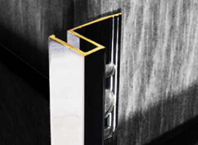 Латунный хромированный разделительный Р- образный профиль CU