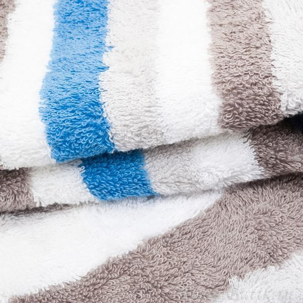 Махровое полотенце Life Style 7052 Sport Streifen синее от Cawo Германия