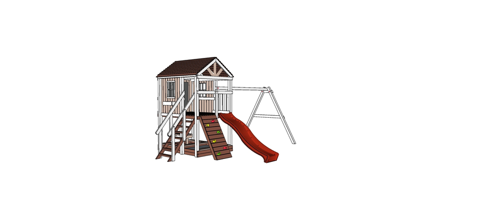 Детский домик с качелями "Прованс-2"