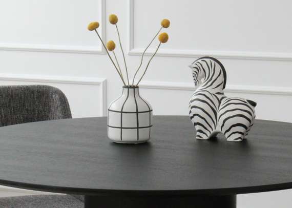 Стол обеденный Type D 100 см основание D 43 см (черный)