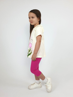 02-154-3 Комплект для девочки (футболка+бриджи)