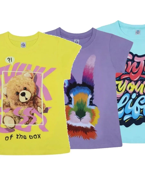 Футболка для школы.девочка.набор 3 шт