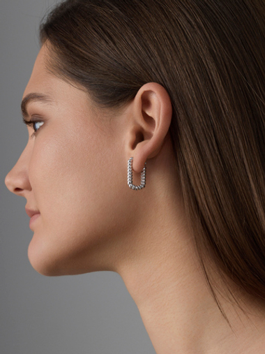 Серьги "База" из серебра volume