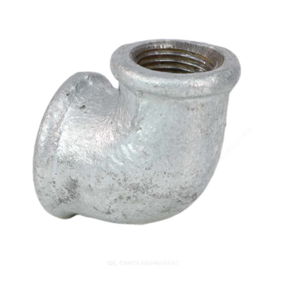 Угольник переходной чугун оц Ду 20х15 (3/4"х1/2") ВР/ВР Fittex