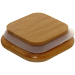 Банка для продуктов стеклянная 560мл «Хай-Тек» с бамбуковой крышкой, квадратная 6*20см