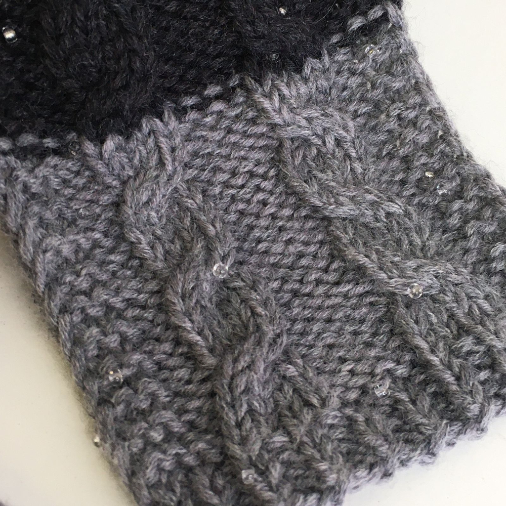 PERLINE merino Меринос, бисер серебро 400м/100гр Серый