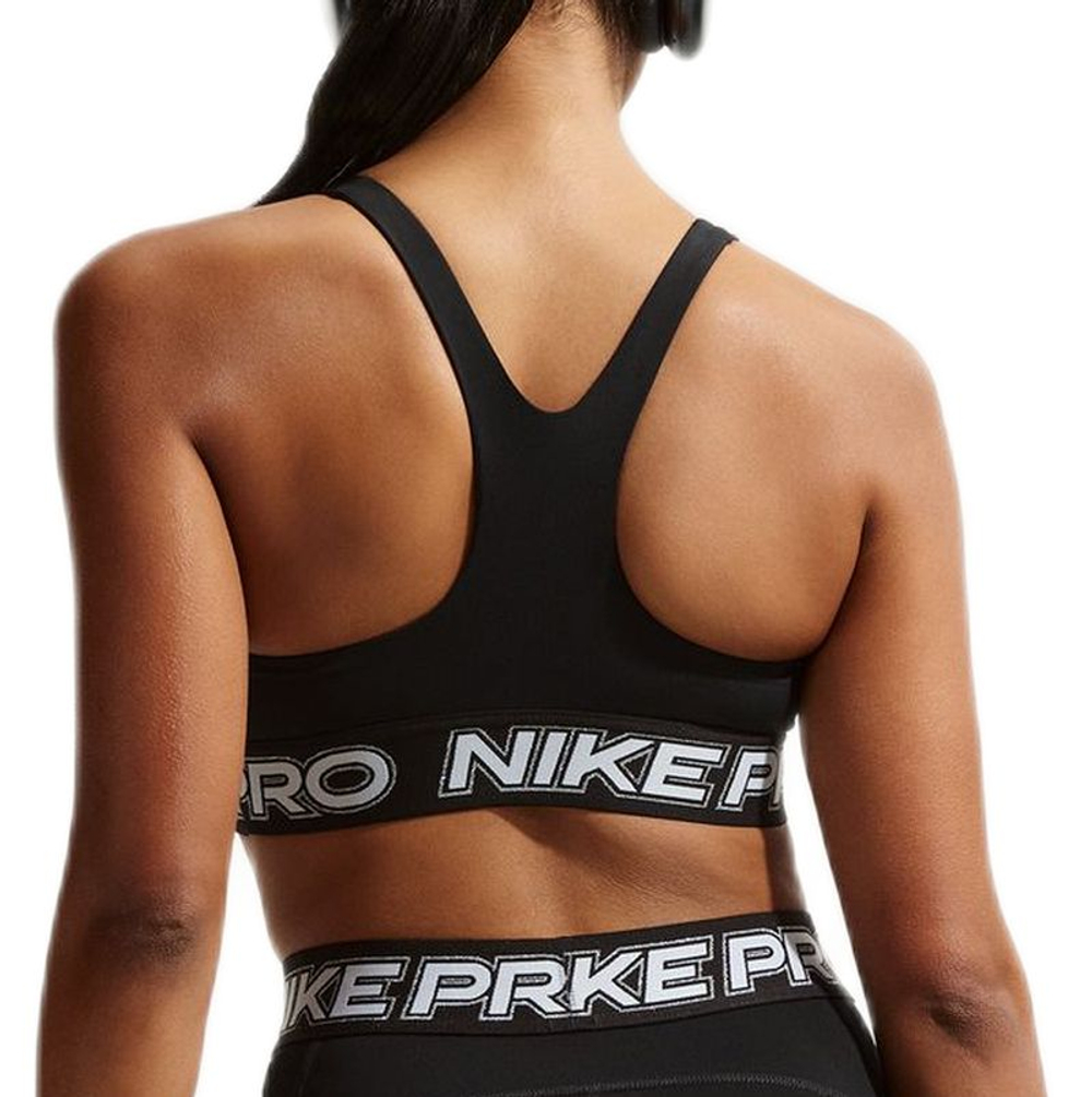 ТОП теннисный Nike Pro Light Support Non-Padded Sports - black/white/metallic silver