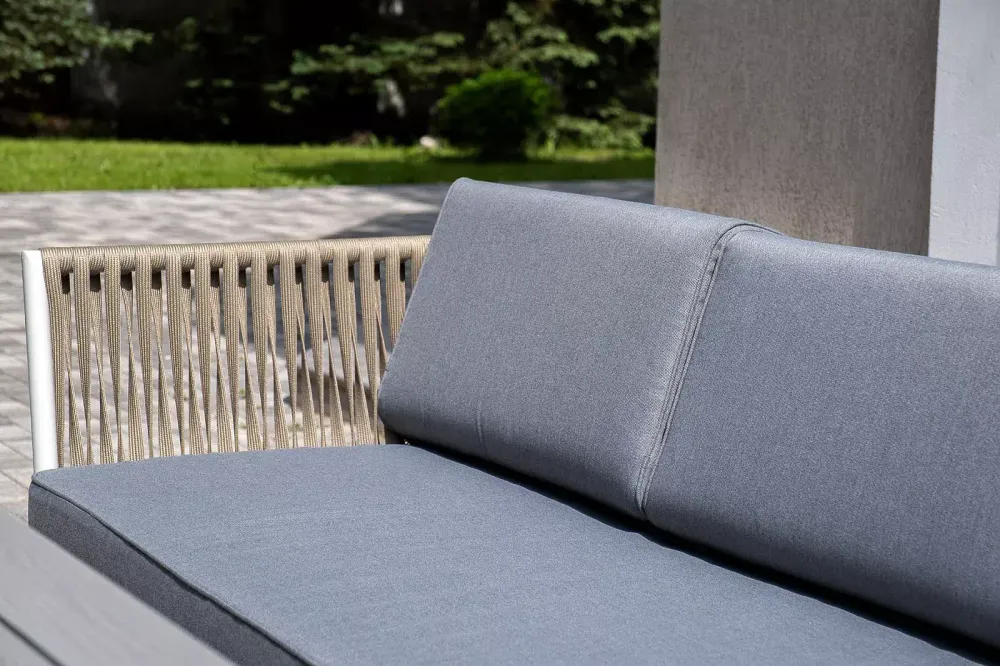 "Касабланка" лаунж-зона плетеная из роупа 4-местная, цвет серый