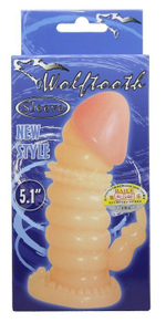 Телесная насадка на пенис со стимулятором клитора - 13 см.