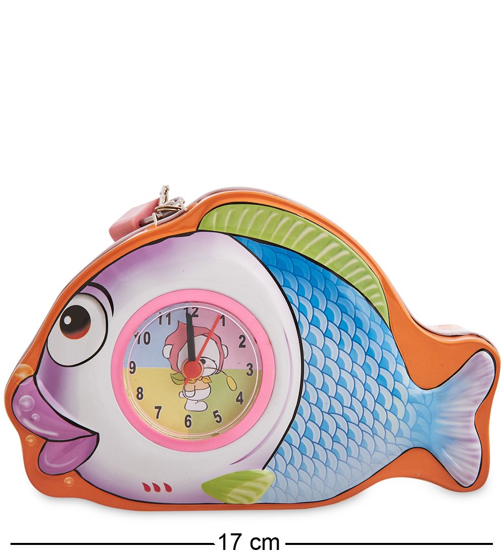 BX- 62/4 Метал. копилка с часами «Рыбка»