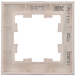 BRITE Рамка 1-местная РУ-1-2-Бр стекло розовый матовый IEK