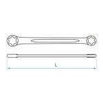 Ключ накидной TORX E-стандарт E6 x E8 KING TONY 19200608