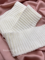 Подвяз вязаный белый (теплый белый) 0,7-0,75 м, ширина 6 см