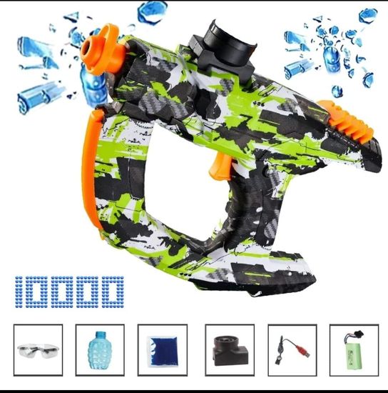 Гидрогелевый пистолет-бластер стреляет орбиз