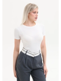 Футболка женская базовая облегающая