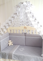Арт.77777 Набор в кроватку для новорожденных АВ стеганный