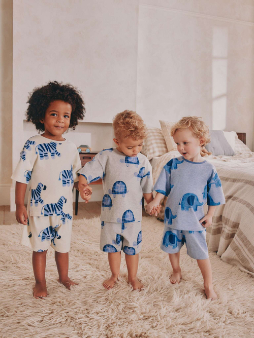Пижама для мальчика Next AJ4-841, 3 шт., Синий, Бежевый